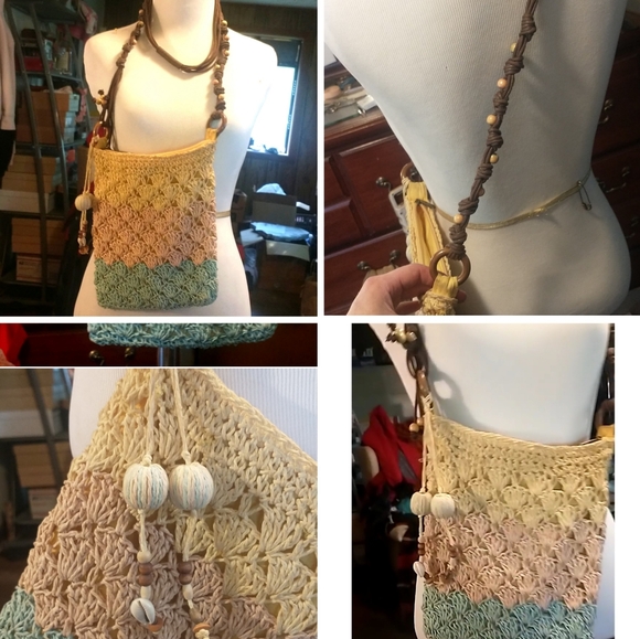 Boho Chic Crochet Crossbody Bag - Picture 1 of 14
